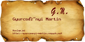 Gyurcsányi Martin névjegykártya
