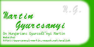 martin gyurcsanyi business card